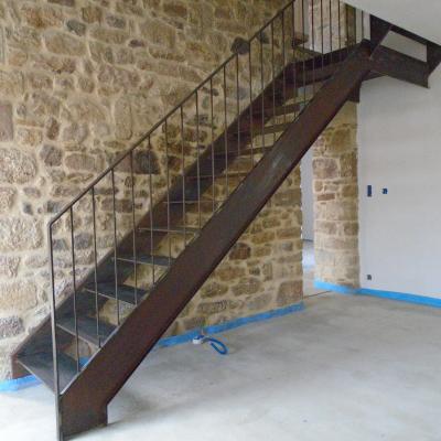escalier droit en métal Arradon