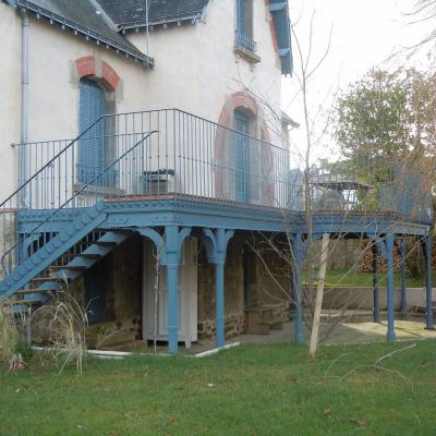 terrasse, garde-corps et escalier