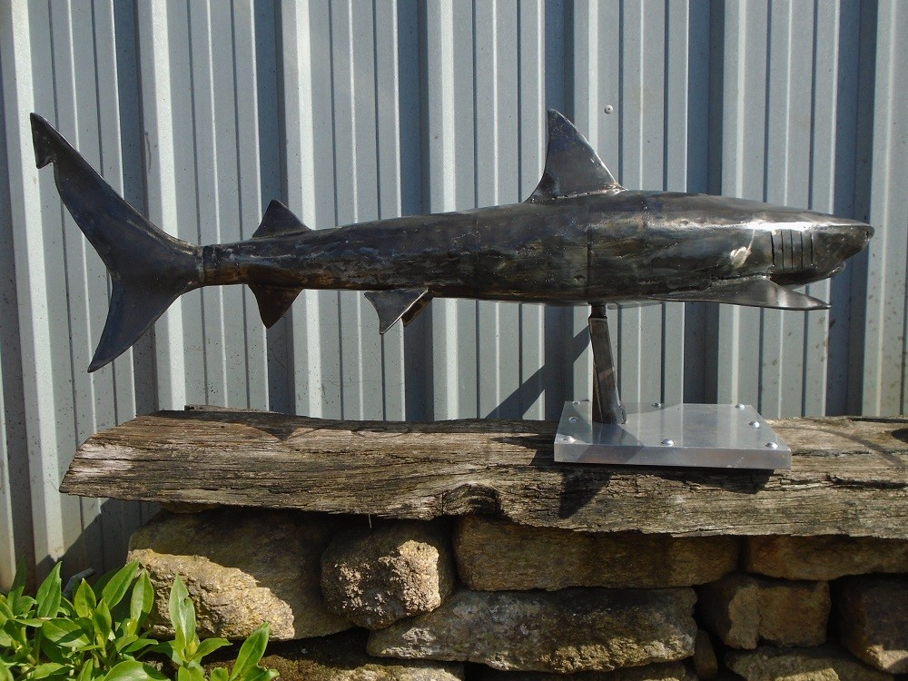 Sculpture requin pointe noire réaliser à la main