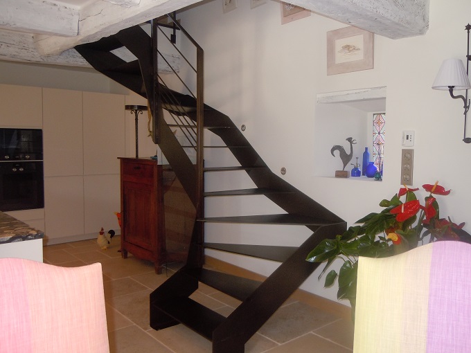 escalier métallique sur Lamor Baden Morbihan