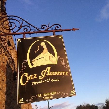 Enseigne Restaurant chez auguste Carnac